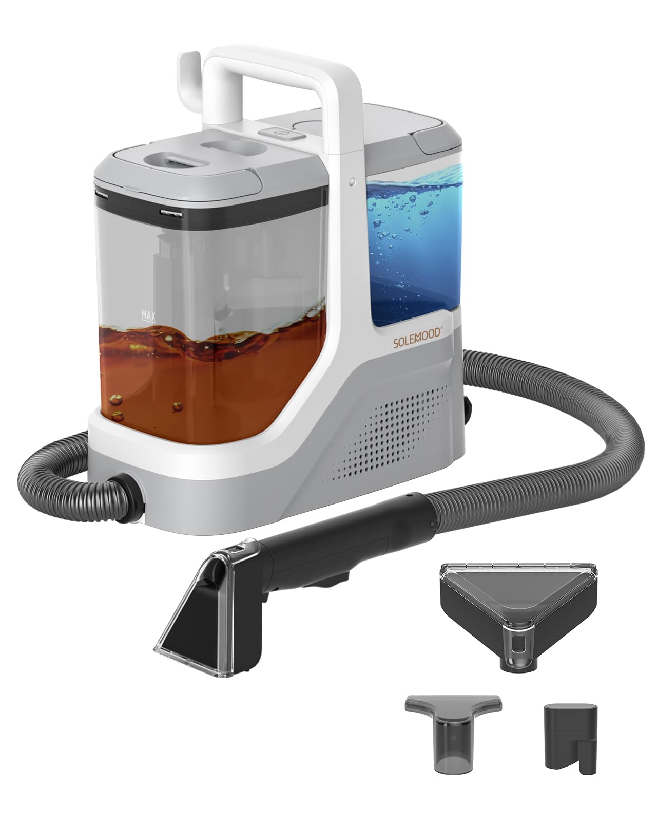 Amazon | 【常温式×17000Pa超強吸引力】SOLEMOOD カーペットクリーナー